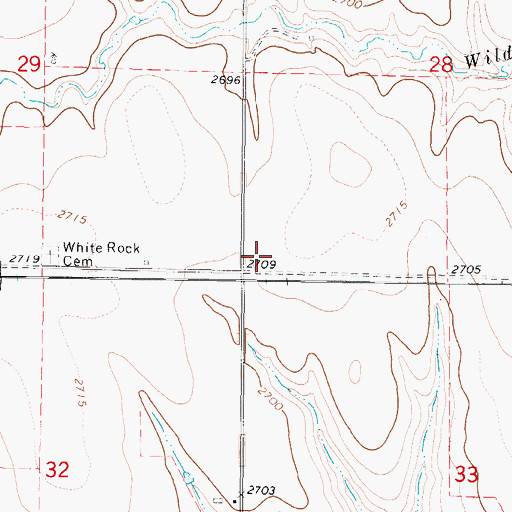 Topographic Map of Township of White Rock, KS