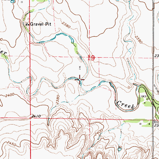 Topographic Map of North Fork Forrester Creek, KS