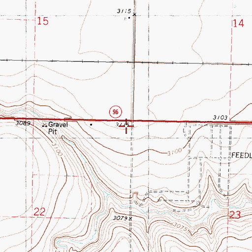 Topographic Map of Township of Isbel, KS