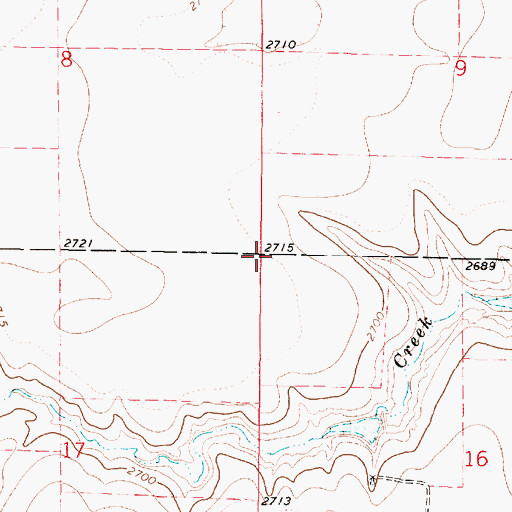Topographic Map of Township of Alamota, KS