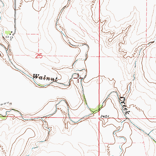 Topographic Map of Cold Springs Branch, KS