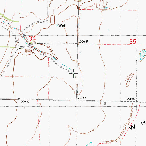 Topographic Map of Lion Creek, KS
