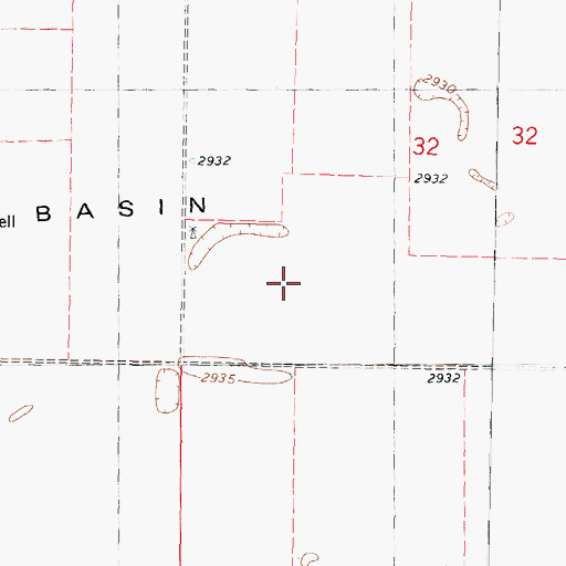 Topographic Map of White Woman Basin, KS