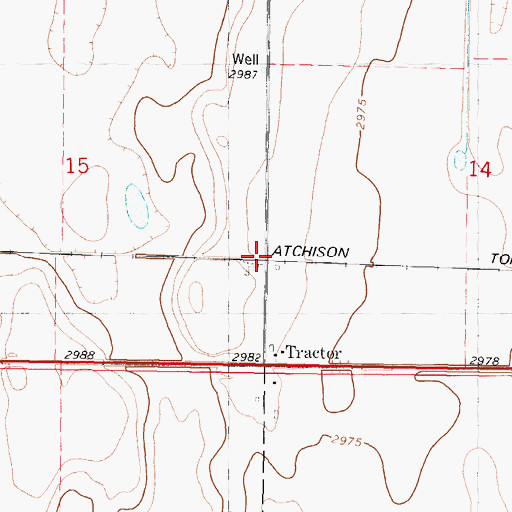 Topographic Map of Tractor, KS