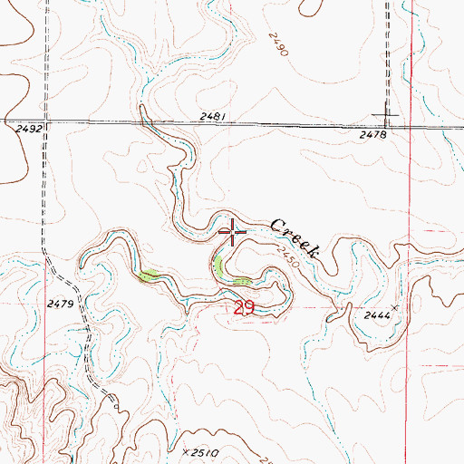 Topographic Map of Spring Creek, KS