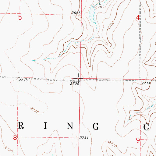 Topographic Map of Township of Spring Creek (historical), KS