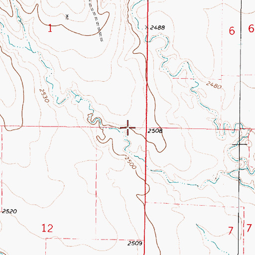 Topographic Map of Township of Johnson, KS