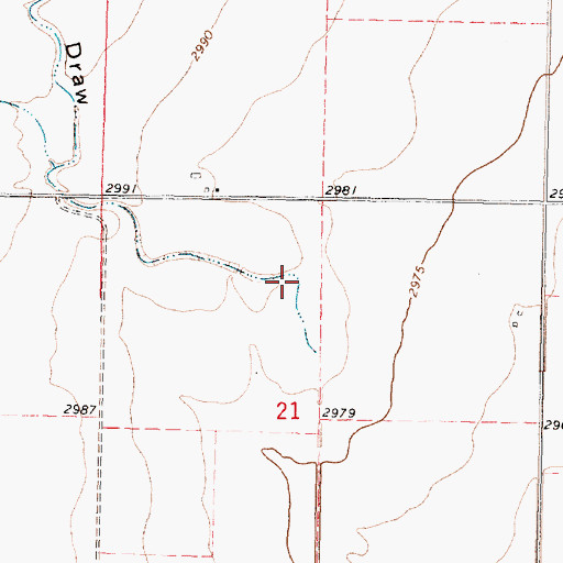 Topographic Map of Crozier Draw, KS