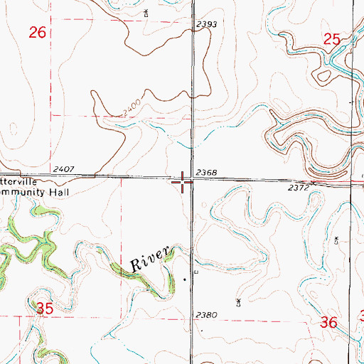 Topographic Map of Township of North Roscoe, KS