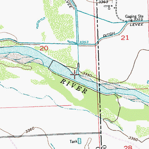 Topographic Map of Cheyenne Creek, KS