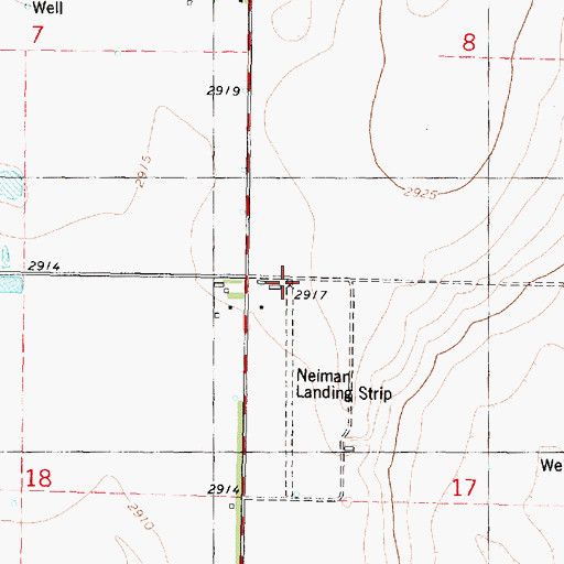 Topographic Map of Crist Airport (historical), KS