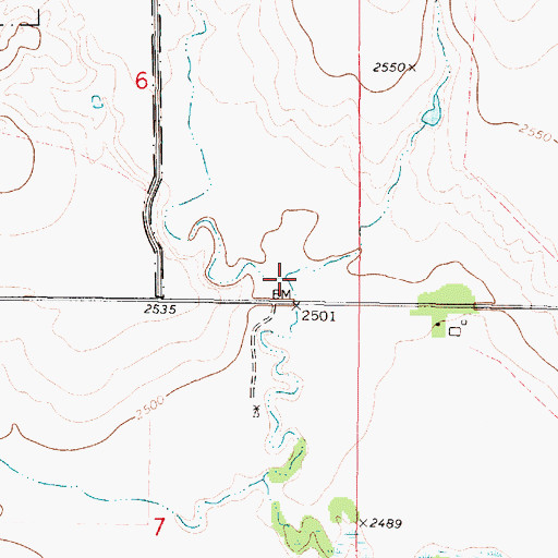 Topographic Map of Hay Canyon, KS
