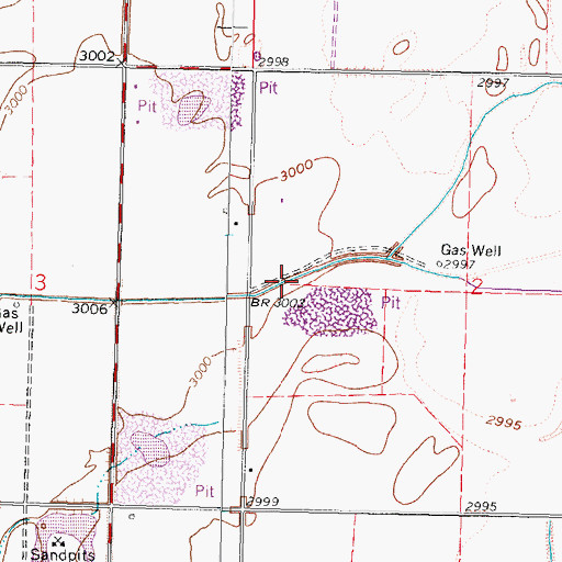Topographic Map of Southside Ditch, KS