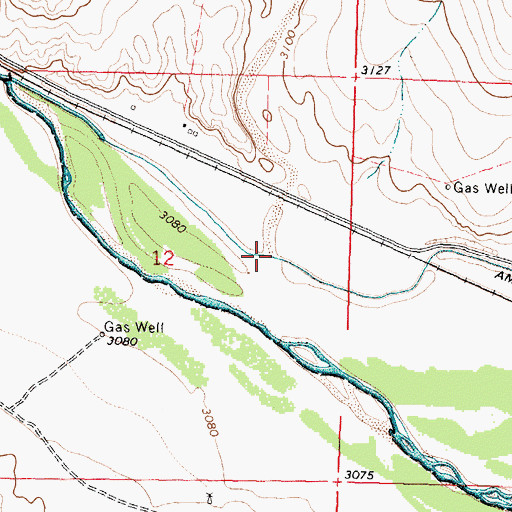 Topographic Map of Sand Creek, KS