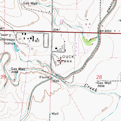 Topographic Map of Louck Park, KS