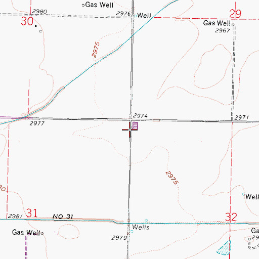 Topographic Map of Pioneer Community Hall, KS