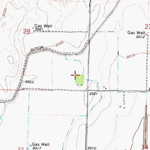 Topographic Map of Township of Deerfield, KS