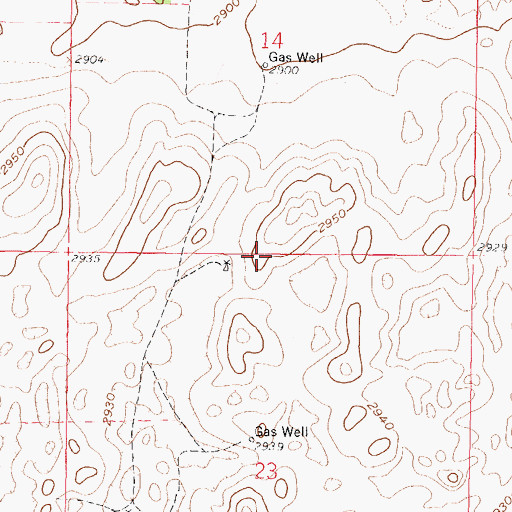 Topographic Map of Township of Sherlock, KS