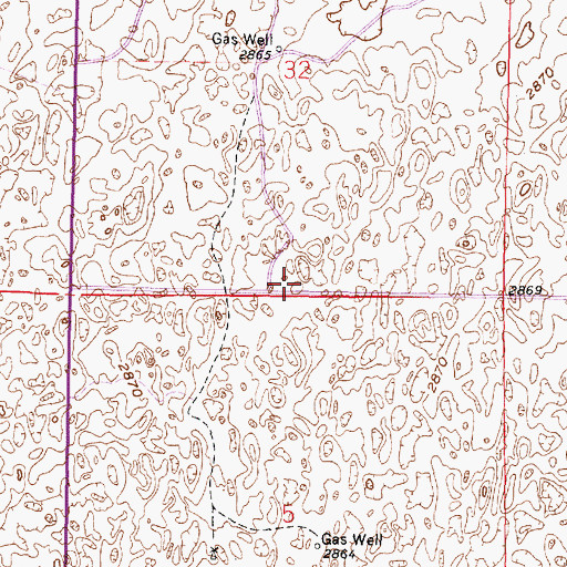 Topographic Map of Township of Garden City, KS