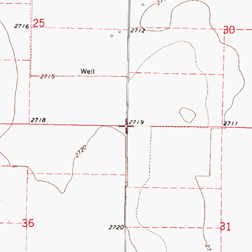 Topographic Map of Township of Foote, KS