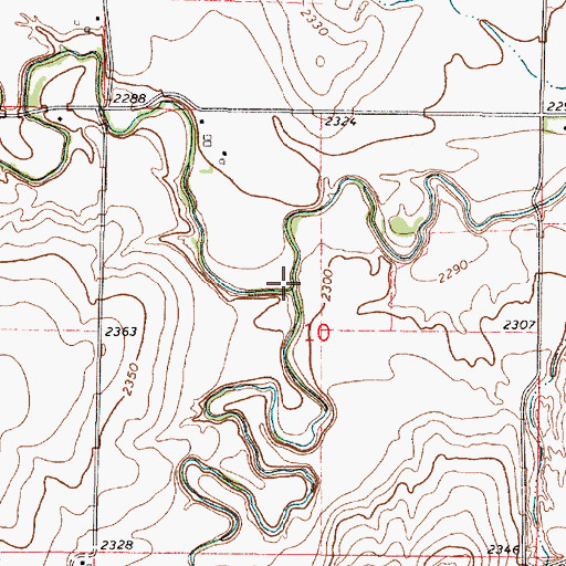 Topographic Map of Spring Creek, KS