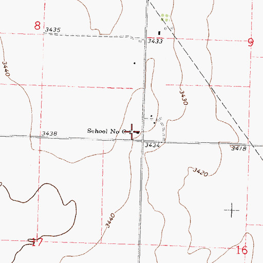 Topographic Map of School Number C-2, KS