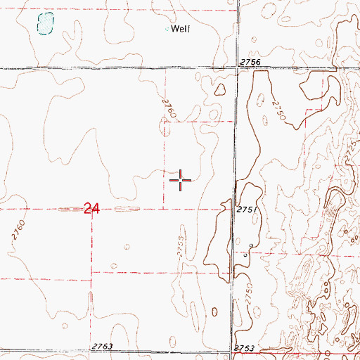 Topographic Map of Township of Ingalls, KS