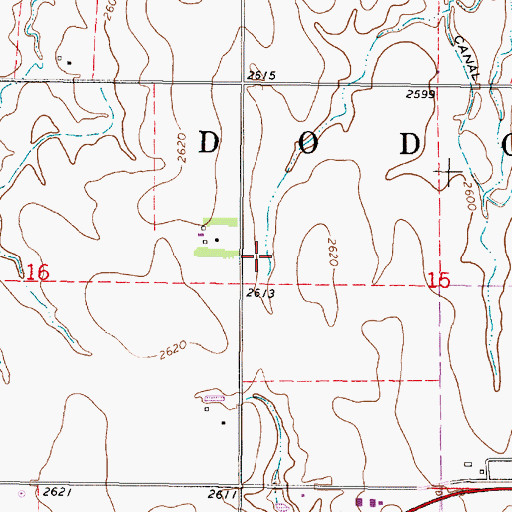Topographic Map of Township of Dodge, KS
