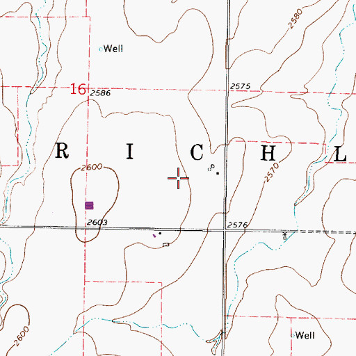 Topographic Map of Township of Richland, KS