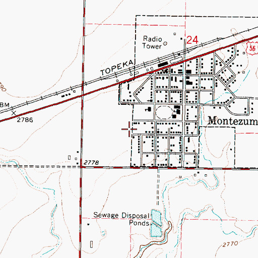 Topographic Map of Gospel Fellowship Church, KS