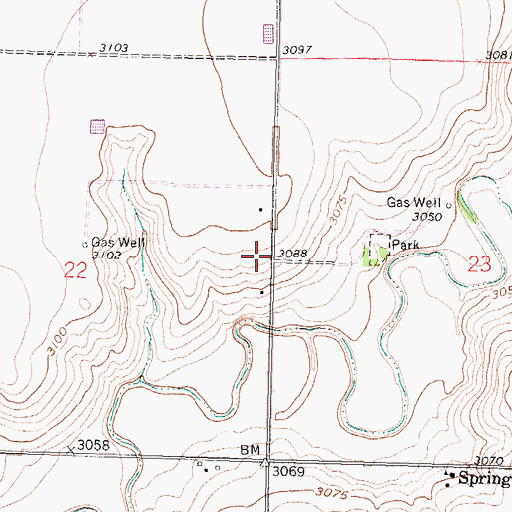 Topographic Map of Brethren Church, KS