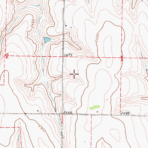 Topographic Map of Township of Center-District 1, KS