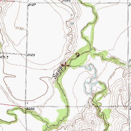 Topographic Map of Sheep Creek, NE