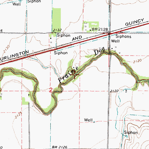 Topographic Map of Fancy Creek, KS