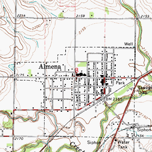 Topographic Map of Township of Almena-District 4, KS