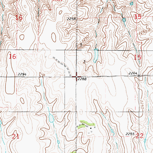 Topographic Map of Township of Prairie View, KS