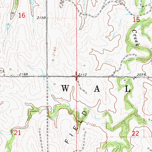 Topographic Map of Township of Walnut, KS