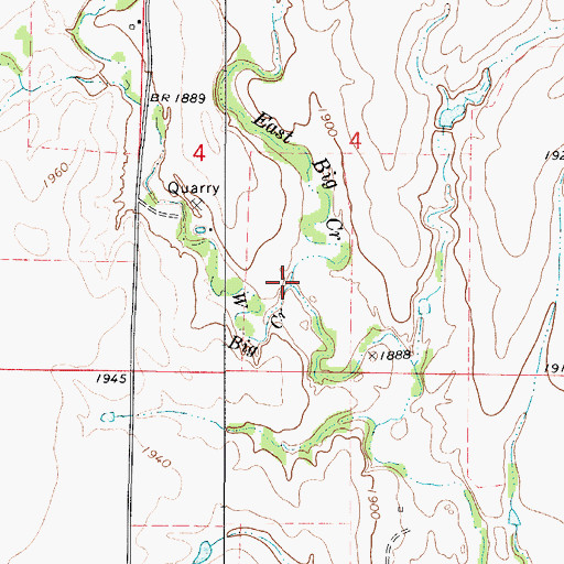 Topographic Map of West Big Creek, KS