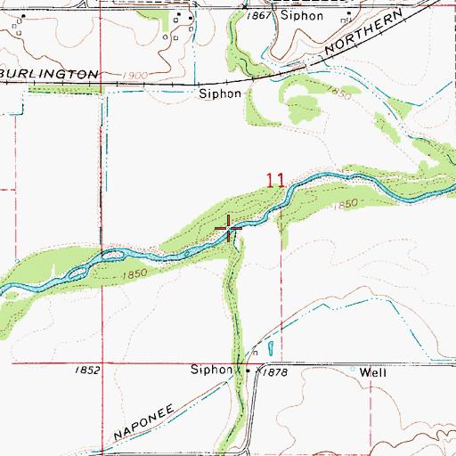 Topographic Map of Rebecca Creek, NE