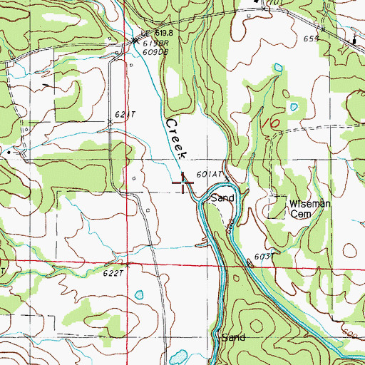 Topographic Map of Bullpen Creek, AR