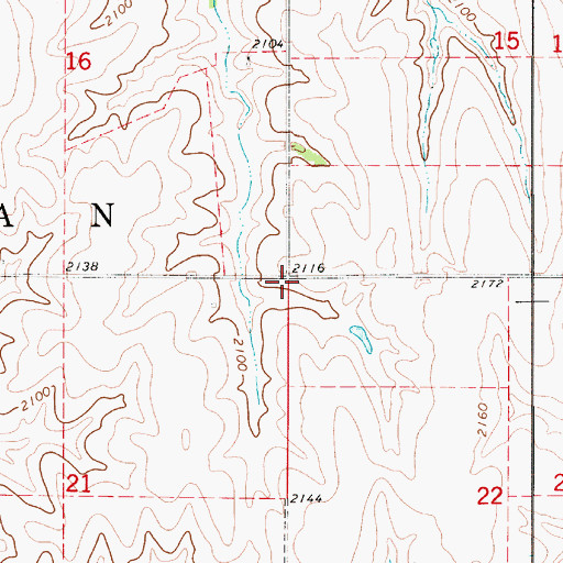 Topographic Map of Township of German, KS