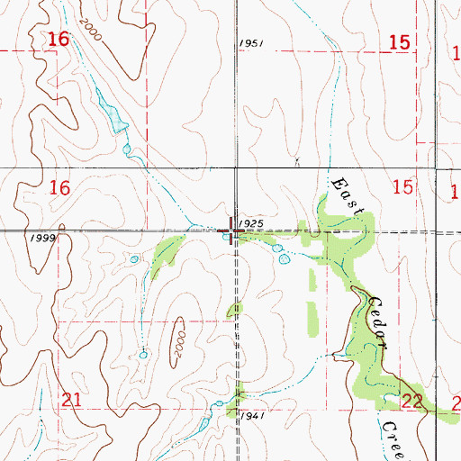 Topographic Map of Township of Swan, KS