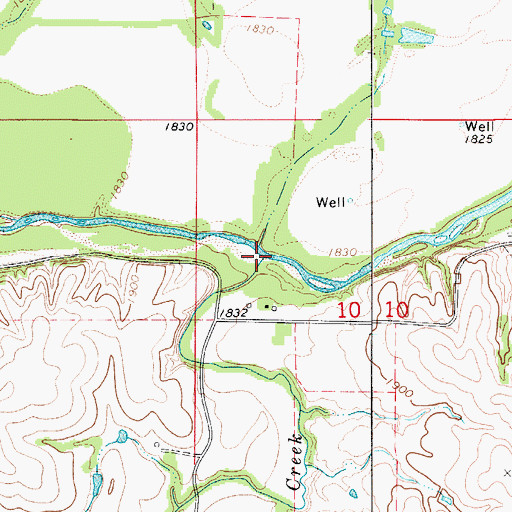 Topographic Map of Lost Creek, NE