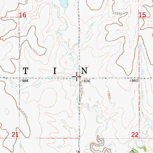 Topographic Map of Township of Martin, KS
