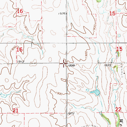 Topographic Map of Township of Washington, KS