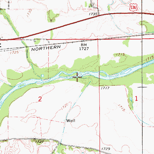 Topographic Map of Buffalo Creek, NE
