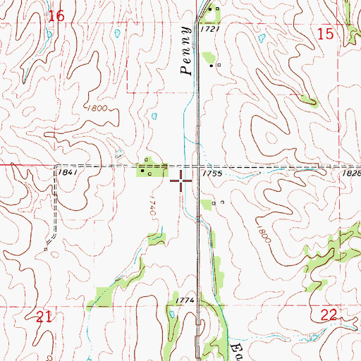Topographic Map of East Penny Creek, NE