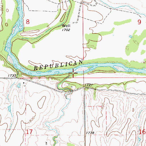 Topographic Map of Louisa Creek, NE