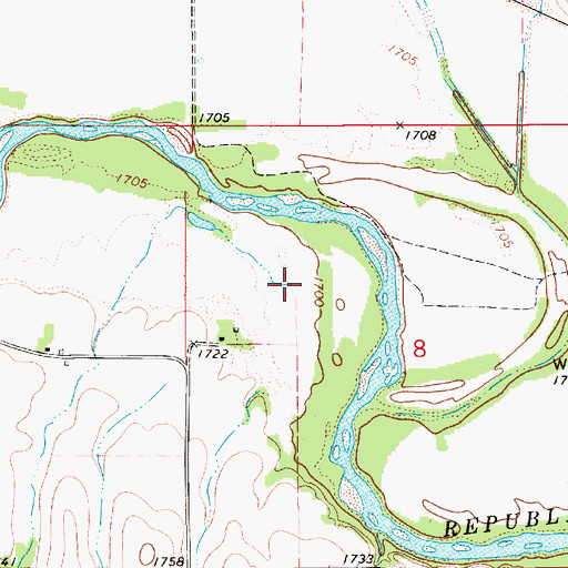 Topographic Map of State Creek, NE