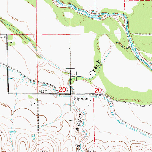 Topographic Map of Ayres Creek, NE